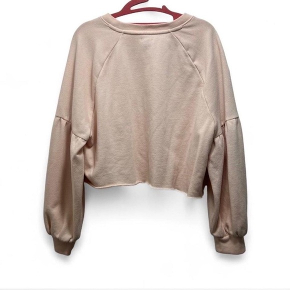 Aerie Cream Pink Sweatshirt - Picture 3 of 4